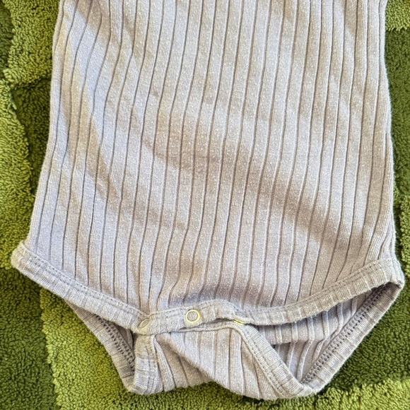 Purple Ribbed Kids One Piece - Picture 3 of 5